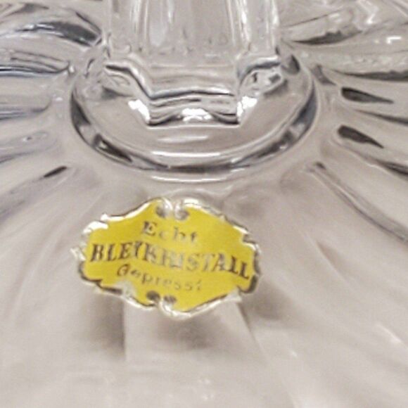 Echt Lead Crystal Lid For Compote Bleikristall Gepresst 4" - Picture 3 of 6